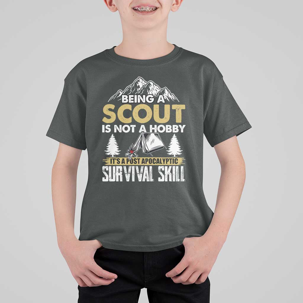 Funny Scout T Shirt For Kid Being A Scout Is Not A Hobby It's A Survial Skill Scouting