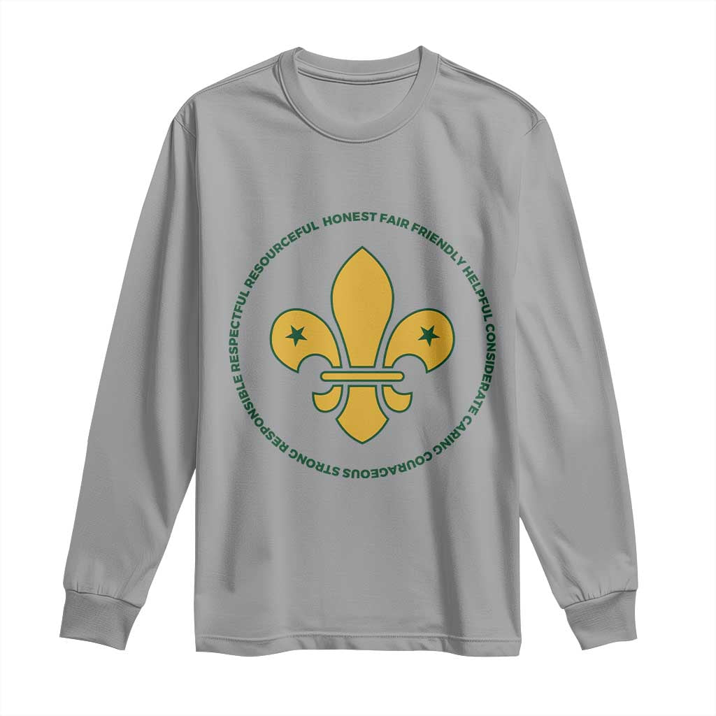 Scout Law Values Long Sleeve Shirt Scouting Troop Leader Fleur-de-Lis