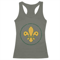 Scout Law Values Racerback Tank Top Scouting Troop Leader Fleur-de-Lis
