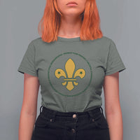 Scout Law Values T Shirt For Women Scouting Troop Leader Fleur-de-Lis
