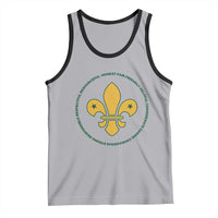 Scout Law Values Tank Top Scouting Troop Leader Fleur-de-Lis