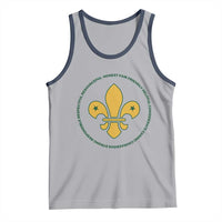 Scout Law Values Tank Top Scouting Troop Leader Fleur-de-Lis