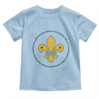 Scout Law Values Toddler T Shirt Scouting Troop Leader Fleur-de-Lis