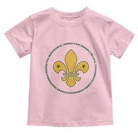 Scout Law Values Toddler T Shirt Scouting Troop Leader Fleur-de-Lis