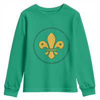 Scout Law Values Youth Sweatshirt Scouting Troop Leader Fleur-de-Lis