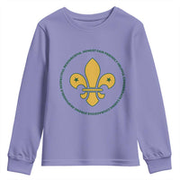 Scout Law Values Youth Sweatshirt Scouting Troop Leader Fleur-de-Lis