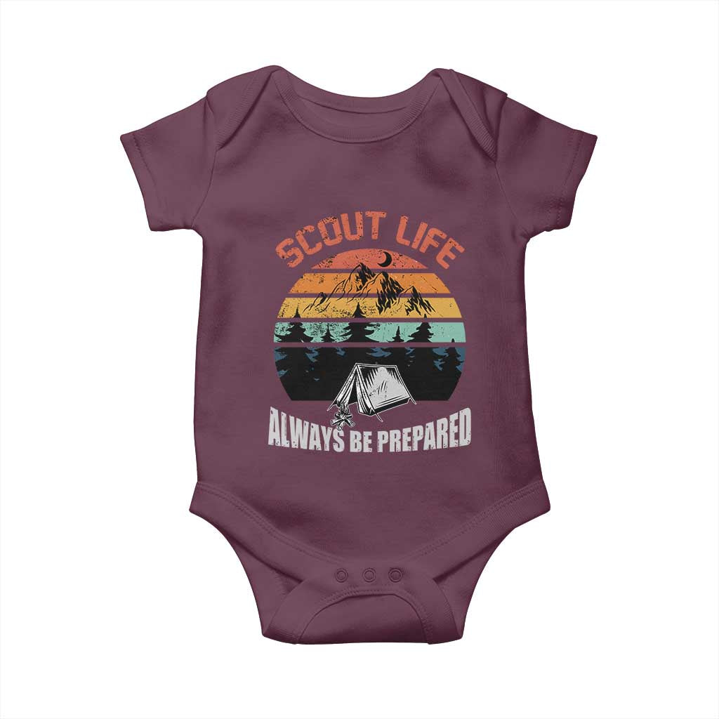 Scout Camping Baby Onesie Scout Camping Always Be Prepared Hiking Camping Outdoors Troop Leader