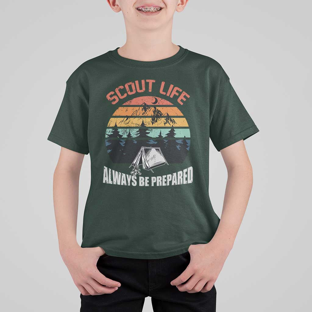 Scout Camping T Shirt For Kid Scout Camping Always Be Prepared Hiking Camping Outdoors Troop Leader