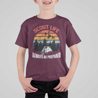 Scout Camping T Shirt For Kid Scout Camping Always Be Prepared Hiking Camping Outdoors Troop Leader