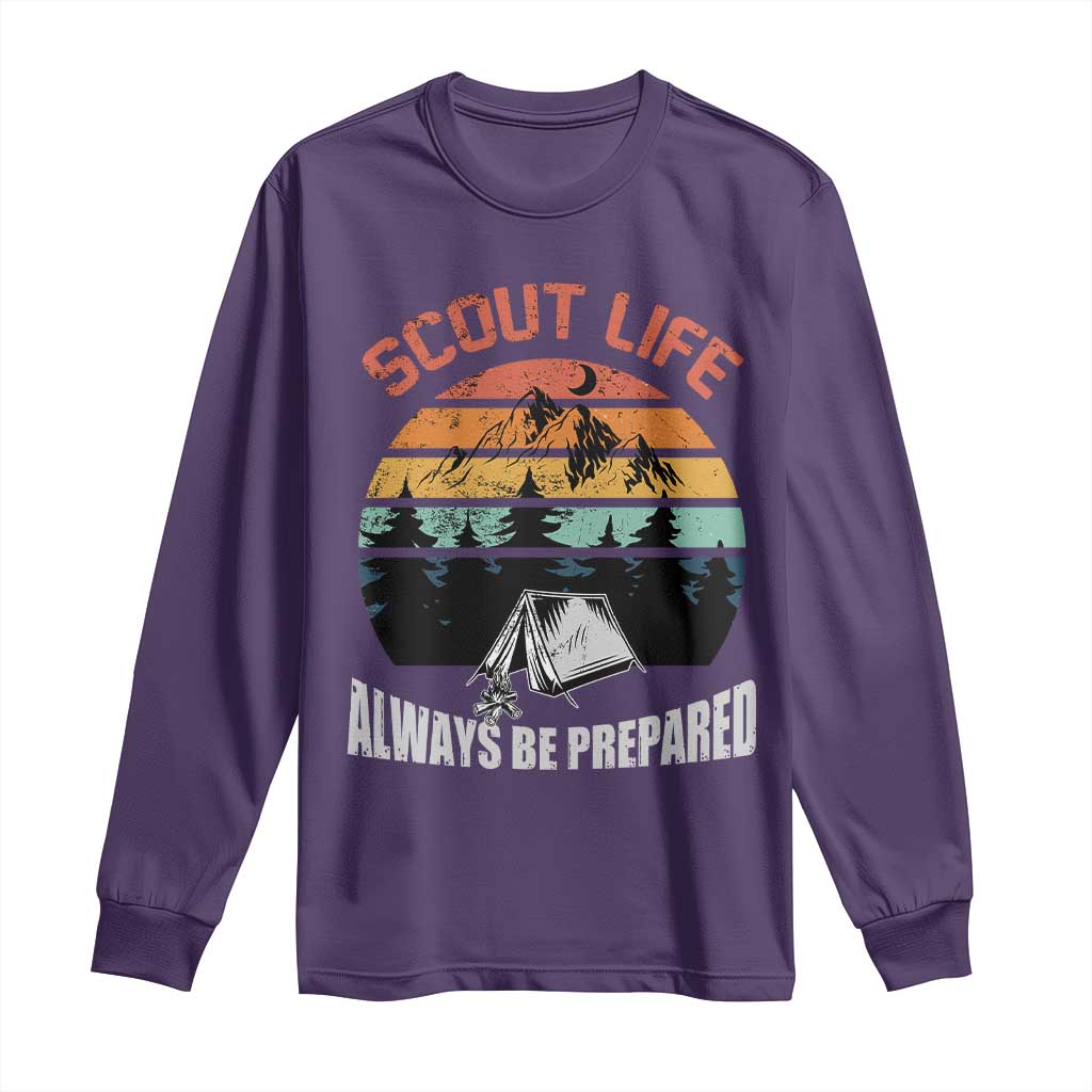 Scout Camping Long Sleeve Shirt Scout Camping Always Be Prepared Hiking Camping Outdoors Troop Leader