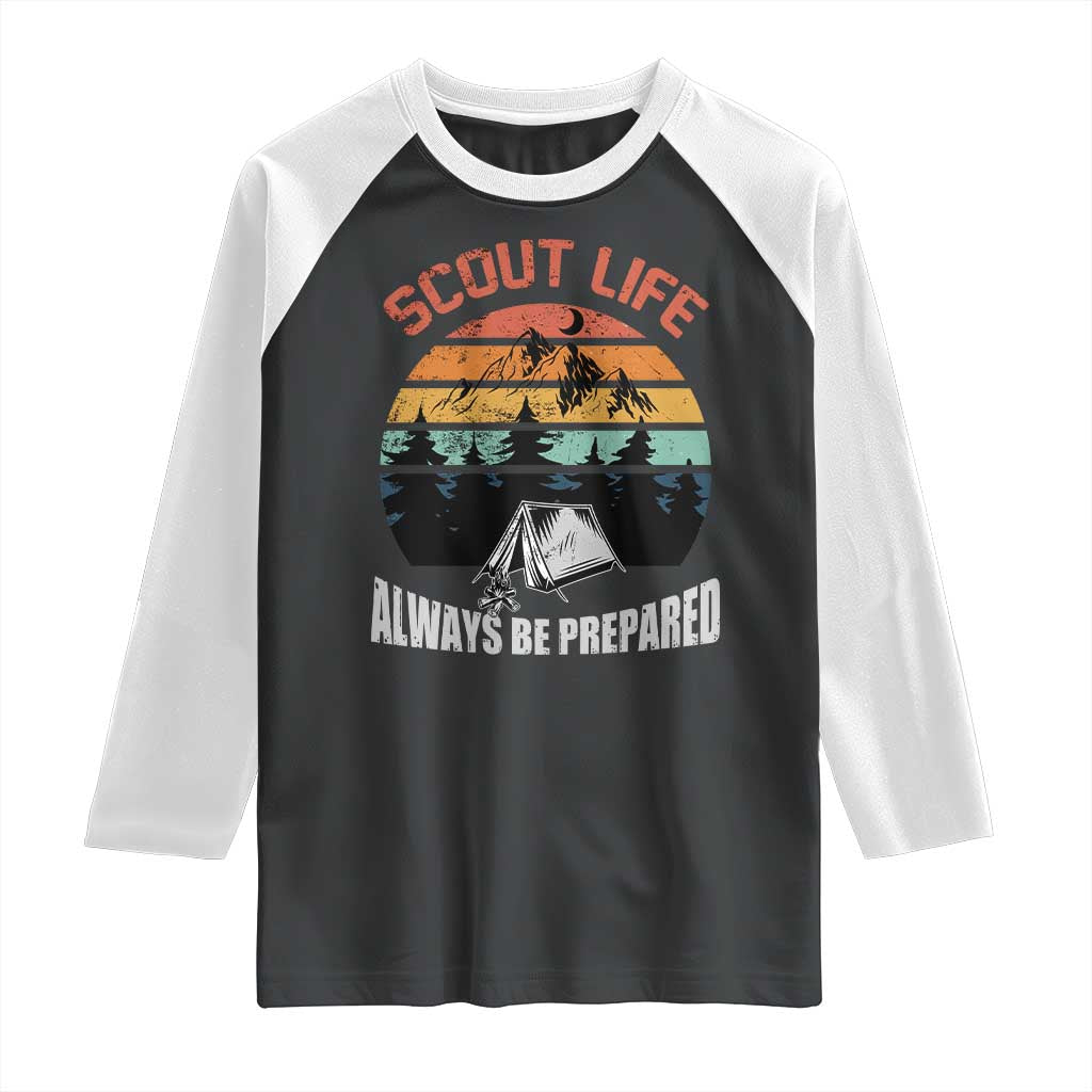 Scout Camping Raglan Shirt Scout Camping Always Be Prepared Hiking Camping Outdoors Troop Leader