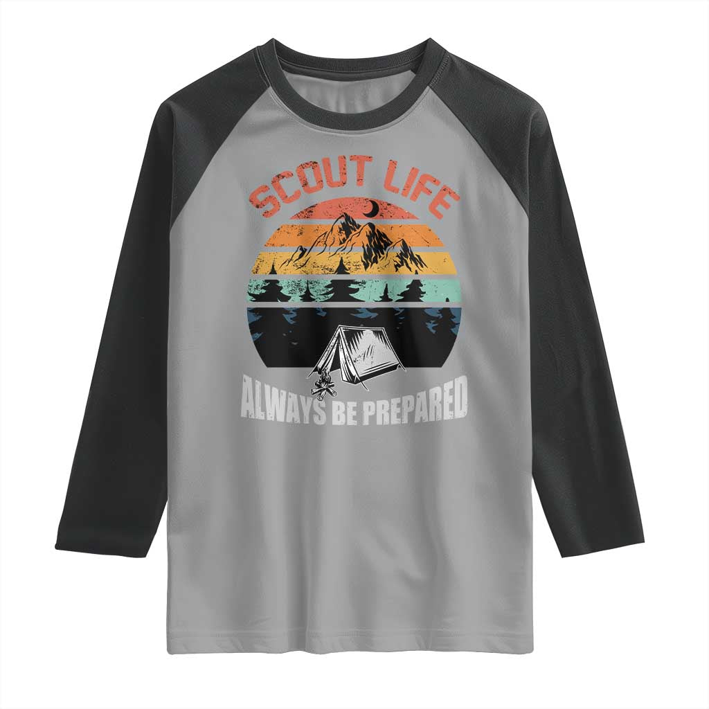 Scout Camping Raglan Shirt Scout Camping Always Be Prepared Hiking Camping Outdoors Troop Leader