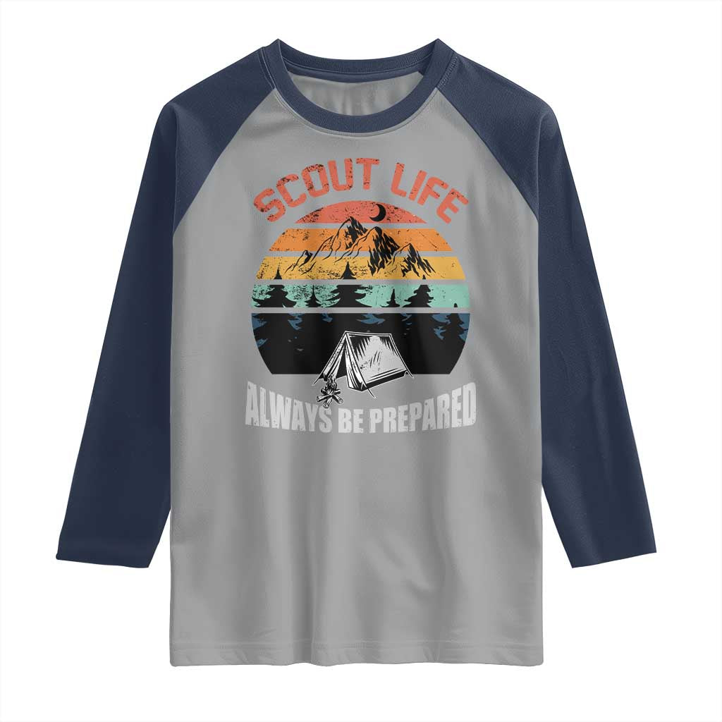 Scout Camping Raglan Shirt Scout Camping Always Be Prepared Hiking Camping Outdoors Troop Leader