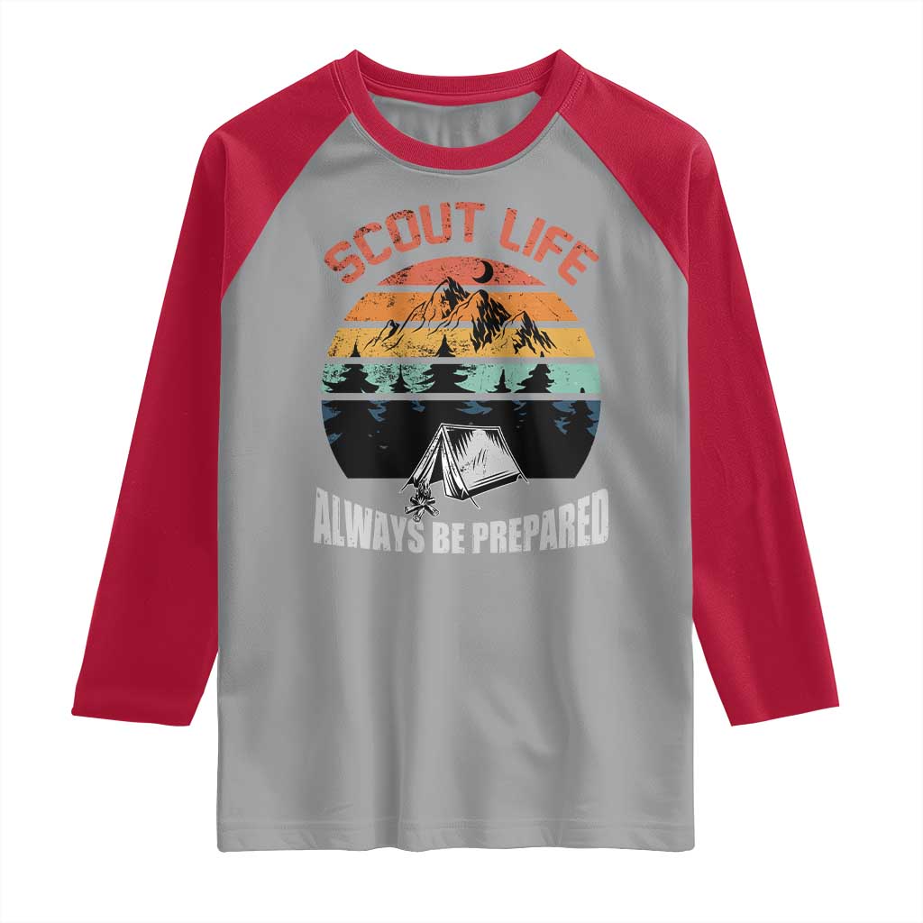 Scout Camping Raglan Shirt Scout Camping Always Be Prepared Hiking Camping Outdoors Troop Leader
