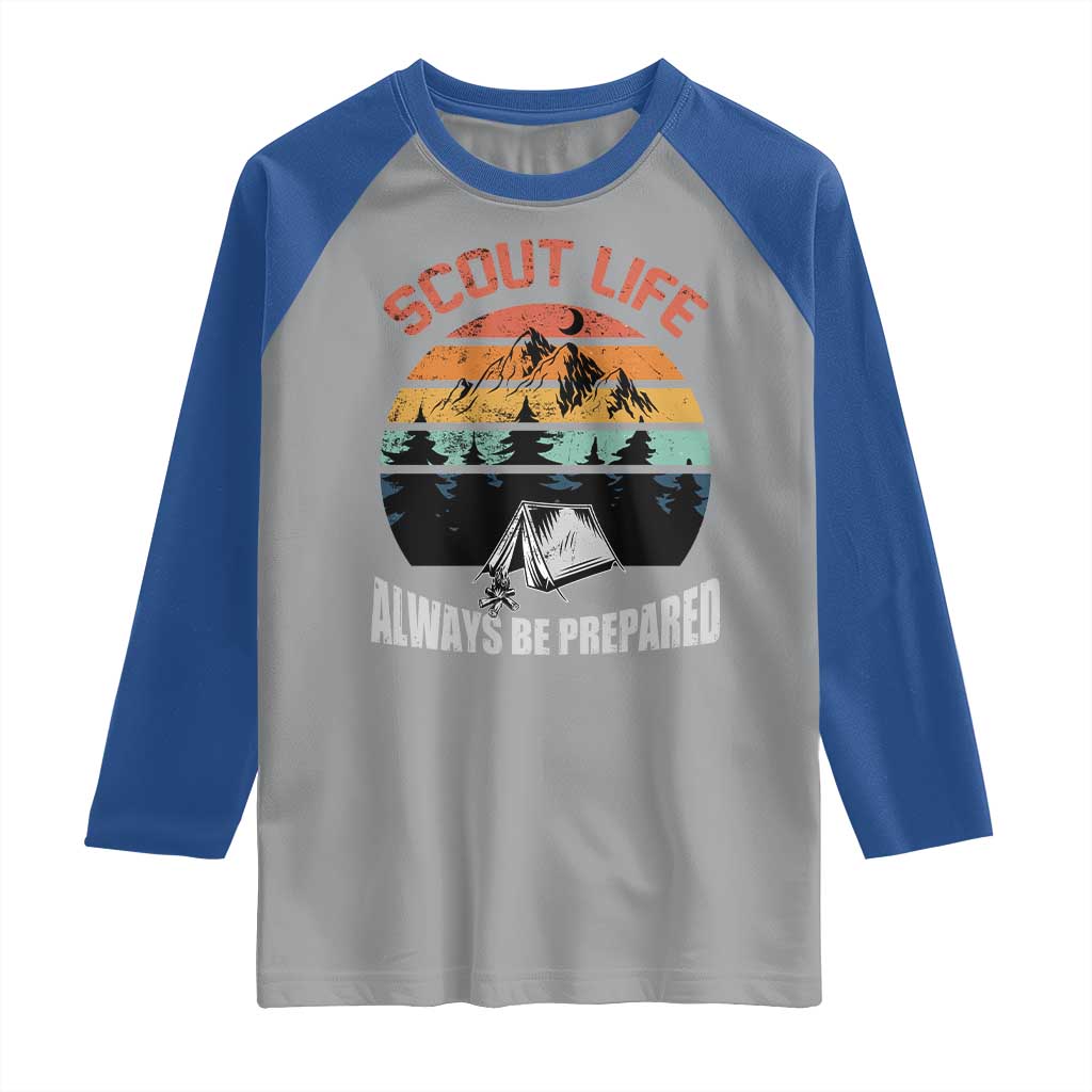 Scout Camping Raglan Shirt Scout Camping Always Be Prepared Hiking Camping Outdoors Troop Leader