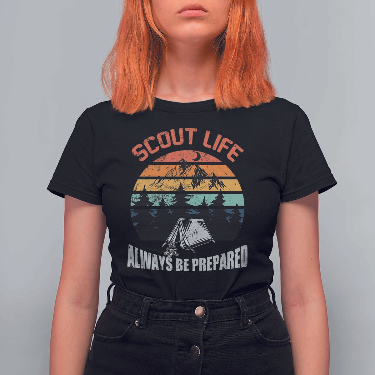 Scout Camping T Shirt For Women Scout Camping Always Be Prepared Hiking Camping Outdoors Troop Leader