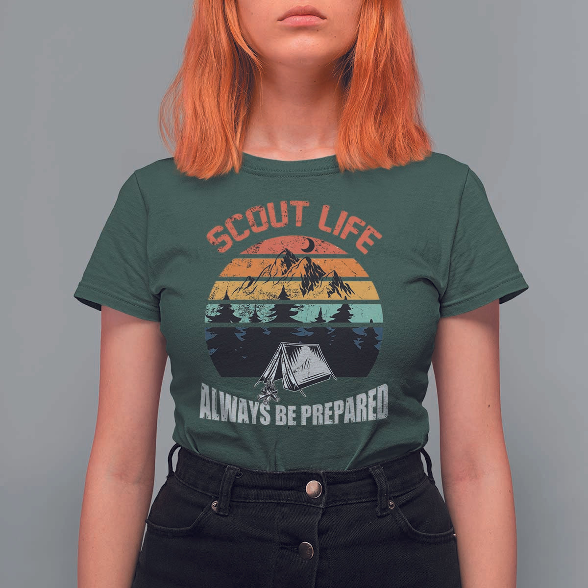 Scout Camping T Shirt For Women Scout Camping Always Be Prepared Hiking Camping Outdoors Troop Leader