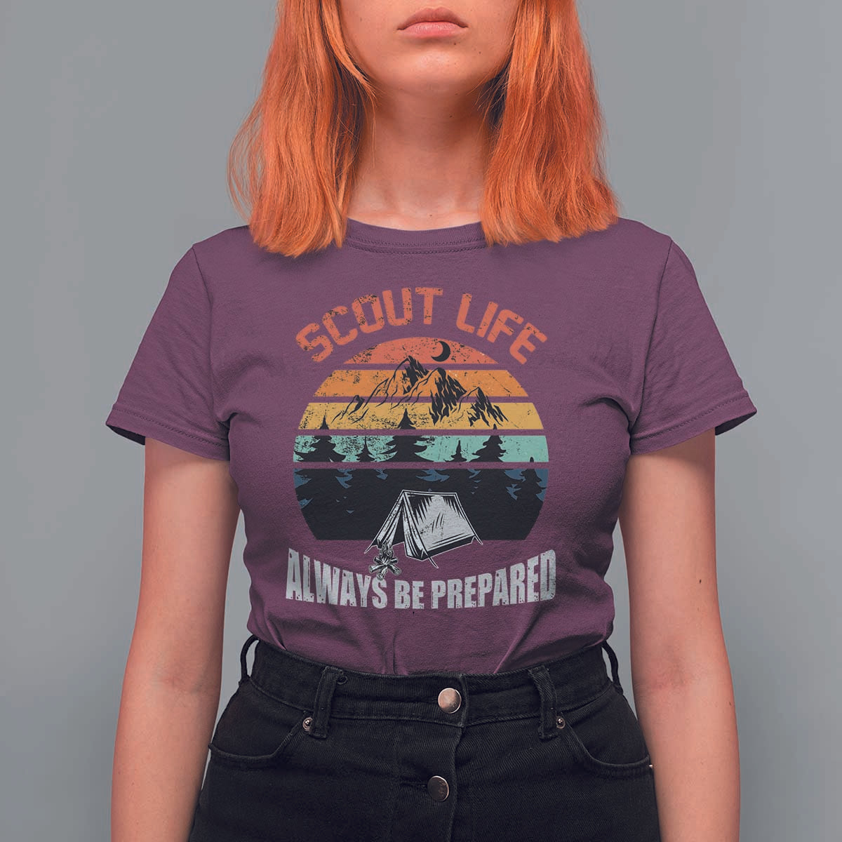 Scout Camping T Shirt For Women Scout Camping Always Be Prepared Hiking Camping Outdoors Troop Leader