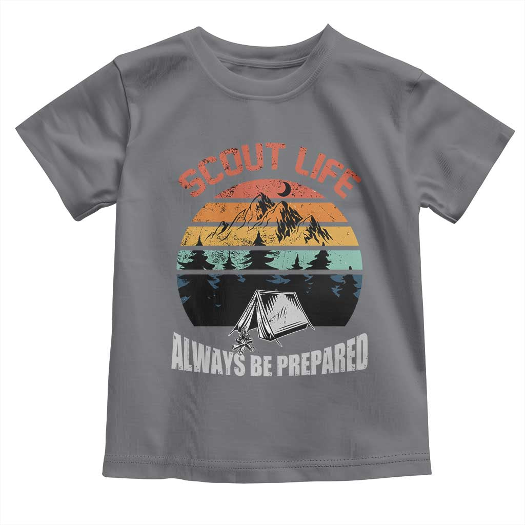 Scout Camping Toddler T Shirt Scout Camping Always Be Prepared Hiking Camping Outdoors Troop Leader