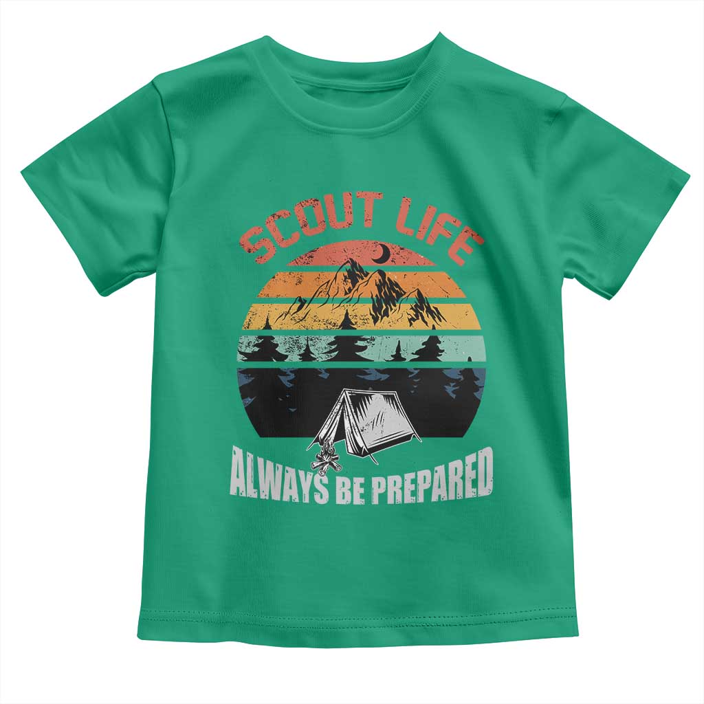 Scout Camping Toddler T Shirt Scout Camping Always Be Prepared Hiking Camping Outdoors Troop Leader