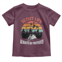 Scout Camping Toddler T Shirt Scout Camping Always Be Prepared Hiking Camping Outdoors Troop Leader
