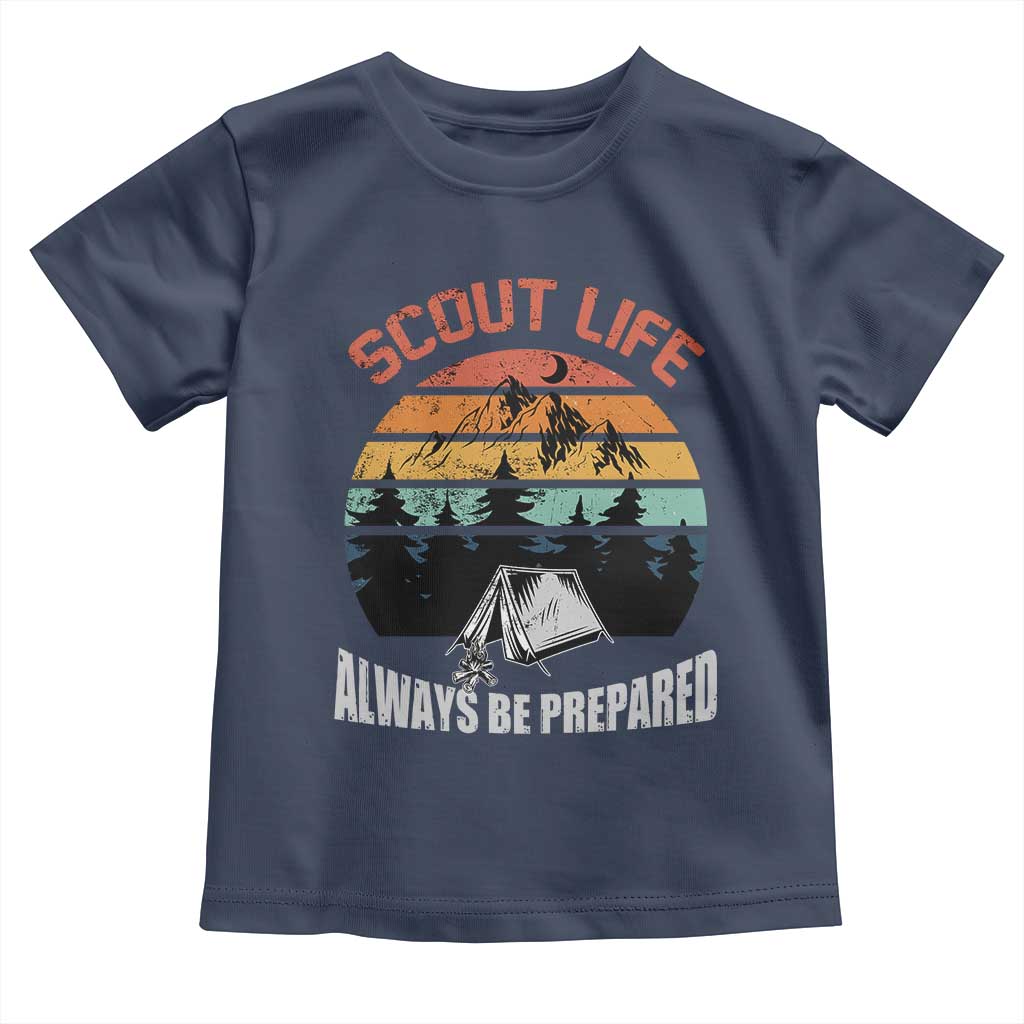 Scout Camping Toddler T Shirt Scout Camping Always Be Prepared Hiking Camping Outdoors Troop Leader