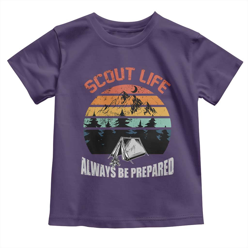 Scout Camping Toddler T Shirt Scout Camping Always Be Prepared Hiking Camping Outdoors Troop Leader