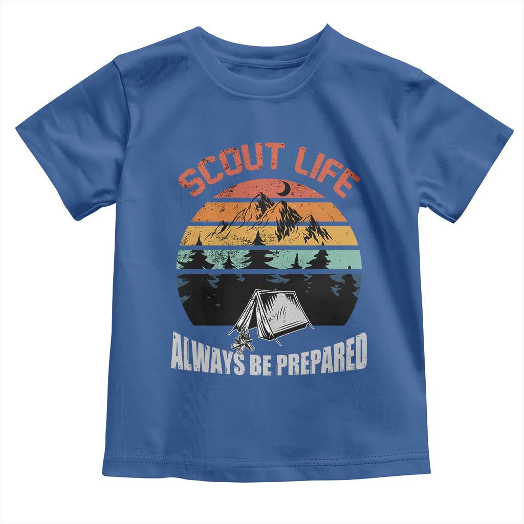 Scout Camping Toddler T Shirt Scout Camping Always Be Prepared Hiking Camping Outdoors Troop Leader