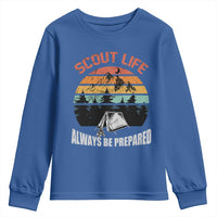 Scout Camping Youth Sweatshirt Scout Camping Always Be Prepared Hiking Camping Outdoors Troop Leader