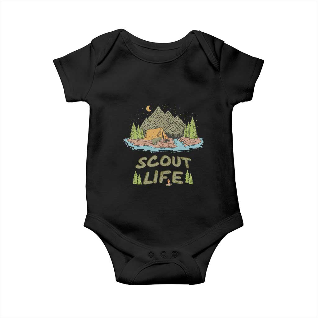 Scout Camping Baby Onesie Scout Camping Life Hiking Camping Outdoors Troop Leader