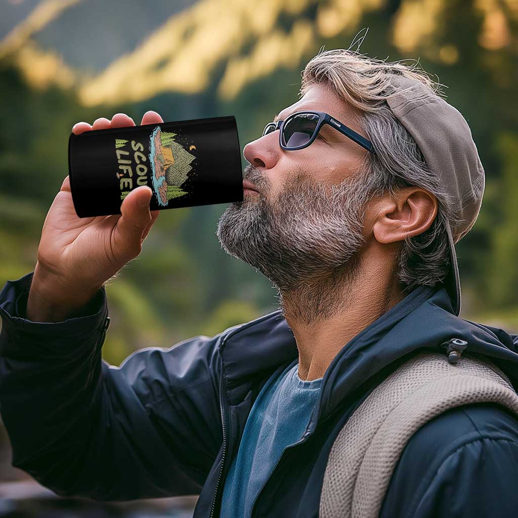 Scout Camping 4 in 1 Can Cooler Tumbler Scout Camping Life Hiking Camping Outdoors Troop Leader