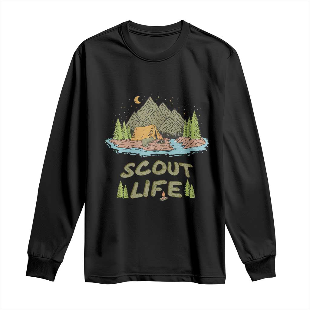 Scout Camping Long Sleeve Shirt Scout Camping Life Hiking Camping Outdoors Troop Leader