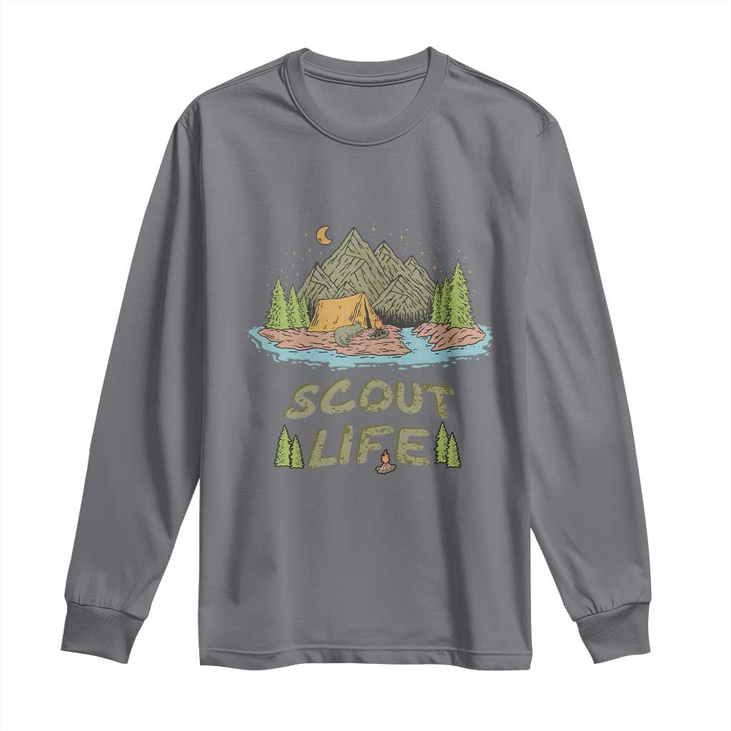 Scout Camping Long Sleeve Shirt Scout Camping Life Hiking Camping Outdoors Troop Leader