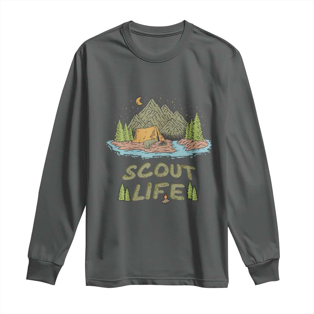 Scout Camping Long Sleeve Shirt Scout Camping Life Hiking Camping Outdoors Troop Leader