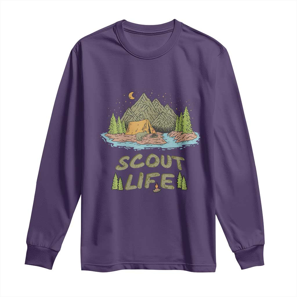 Scout Camping Long Sleeve Shirt Scout Camping Life Hiking Camping Outdoors Troop Leader