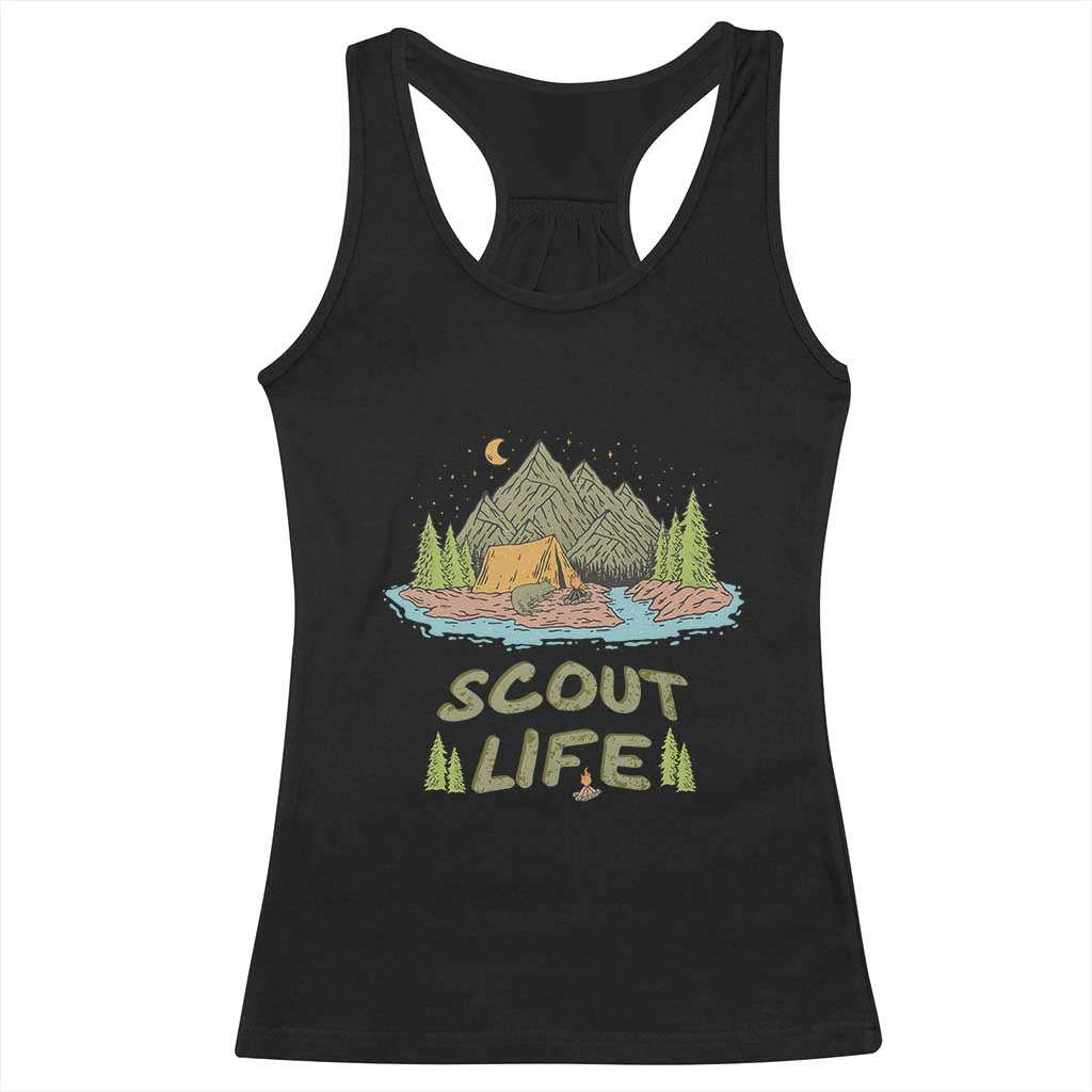 Scout Camping Racerback Tank Top Scout Camping Life Hiking Camping Outdoors Troop Leader
