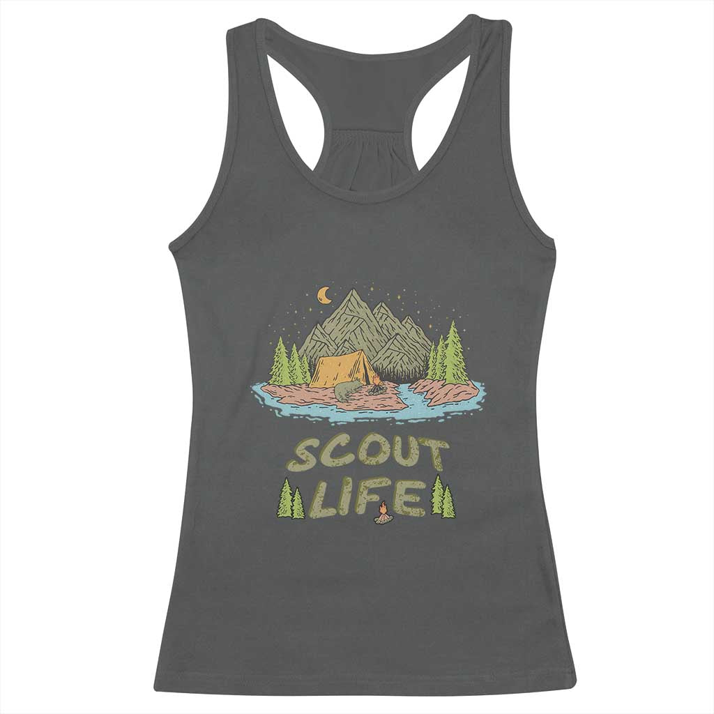 Scout Camping Racerback Tank Top Scout Camping Life Hiking Camping Outdoors Troop Leader