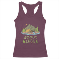 Scout Camping Racerback Tank Top Scout Camping Life Hiking Camping Outdoors Troop Leader