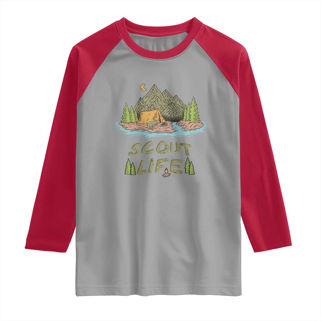 Scout Camping Raglan Shirt Scout Camping Life Hiking Camping Outdoors Troop Leader