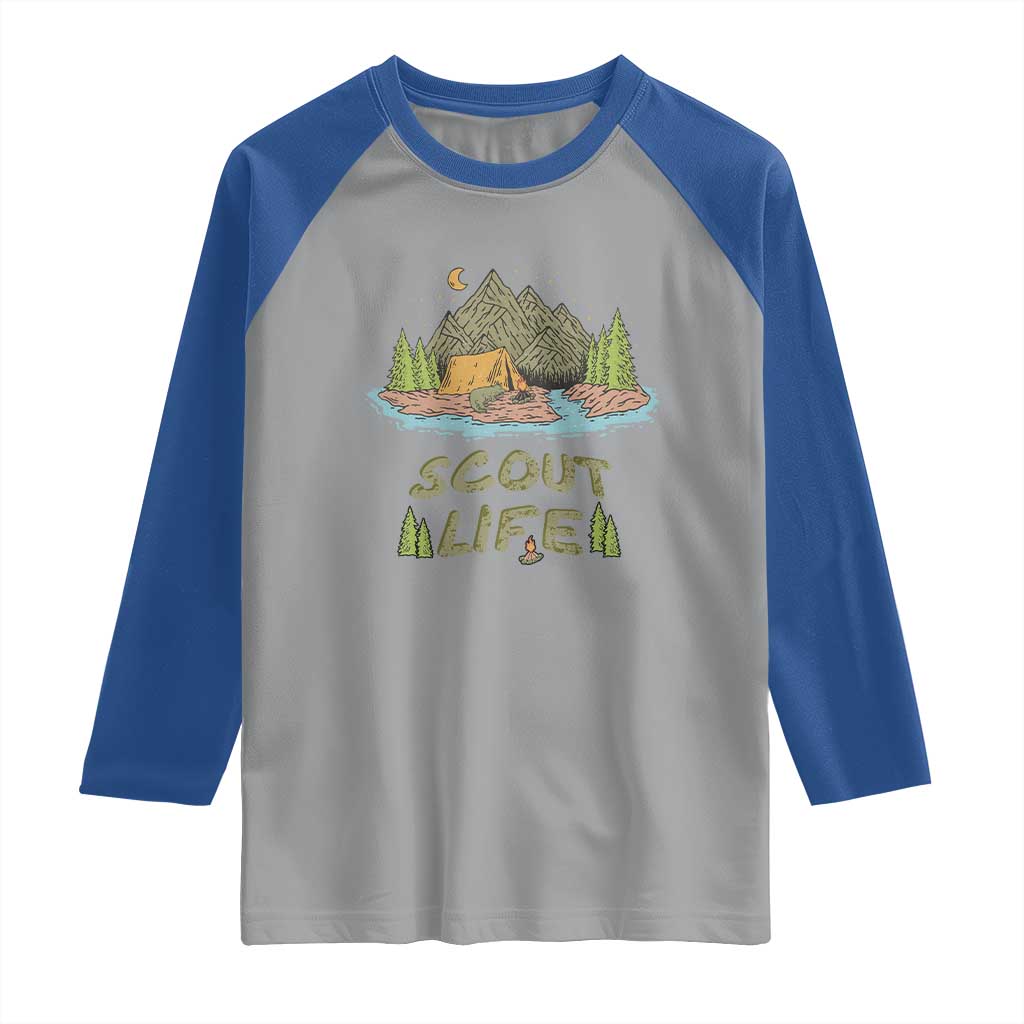 Scout Camping Raglan Shirt Scout Camping Life Hiking Camping Outdoors Troop Leader