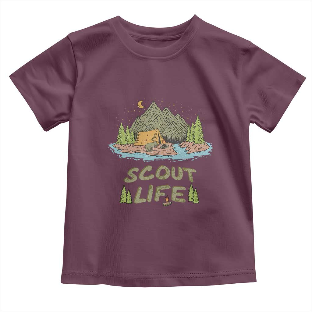 Scout Camping Toddler T Shirt Scout Camping Life Hiking Camping Outdoors Troop Leader