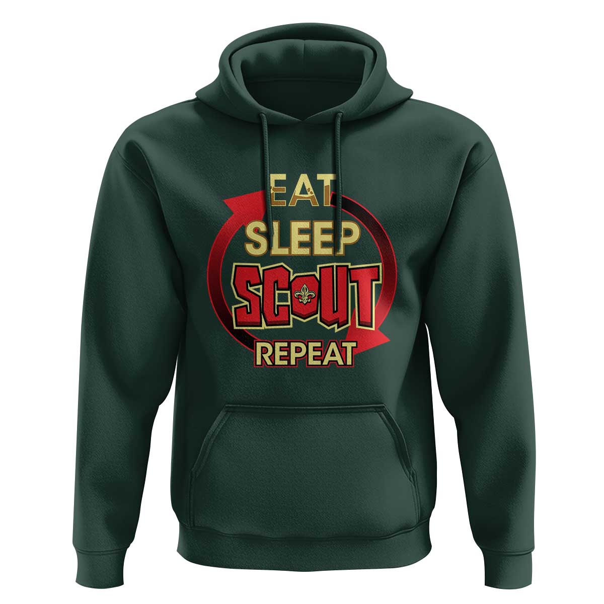 Funny Scout Hoodie Eat Sleep Scout Repeat Scouting Lovers Camping Hiking Outdoors