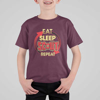 Funny Scout T Shirt For Kid Eat Sleep Scout Repeat Scouting Lovers Camping Hiking Outdoors