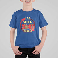 Funny Scout T Shirt For Kid Eat Sleep Scout Repeat Scouting Lovers Camping Hiking Outdoors