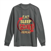Funny Scout Long Sleeve Shirt Eat Sleep Scout Repeat Scouting Lovers Camping Hiking Outdoors