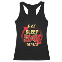 Funny Scout Racerback Tank Top Eat Sleep Scout Repeat Scouting Lovers Camping Hiking Outdoors