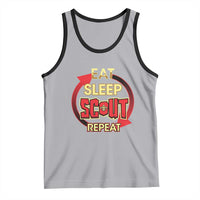 Funny Scout Tank Top Eat Sleep Scout Repeat Scouting Lovers Camping Hiking Outdoors