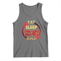 Funny Scout Tank Top Eat Sleep Scout Repeat Scouting Lovers Camping Hiking Outdoors