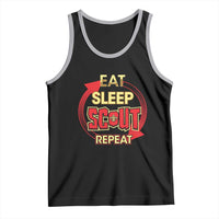Funny Scout Tank Top Eat Sleep Scout Repeat Scouting Lovers Camping Hiking Outdoors
