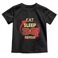 Funny Scout Toddler T Shirt Eat Sleep Scout Repeat Scouting Lovers Camping Hiking Outdoors